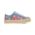 Sneakers blu con suola in corda e stampa floreale Swish Jeans, Donna, SKU w014000314, Immagine 0